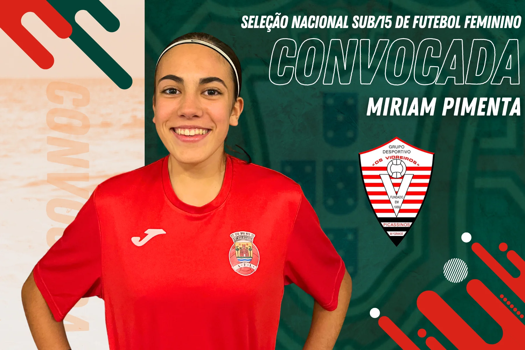Miriam Pimenta called up to the Portugal Women’s U15 National Team